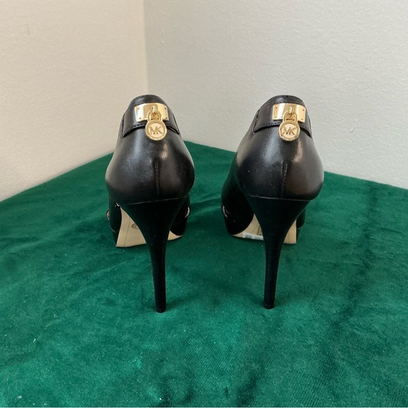 Michael Kors Black Heels with Gold Accents - Picture 1 of 5